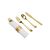 M Honor Gold 10 Pack Plastic Cutlery | Wrapped In Napkin | Fork, Knife and Spoon | La Crete Home Hardware