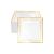 M Honor 50 Pack Square Gold Rimmed Plastic Plates | 7.25