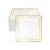 M Honor 50 Pack Square Gold Rimmed Plastic Plates | 10