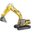 Playwell Die-Cast Metal 1:50 Excavator CY1710