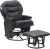 Big Day Furniture Glider Rocker Living Room Chair With Ottoman - Black