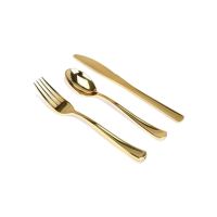 M Honor 240pc Gold Plastic Cutlery Set | La Crete Home Hardware - 1