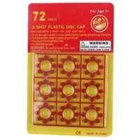 8 Shot Plastic Disc Caps For Cap Guns - 72 Shots