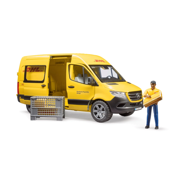 Jouet - BRUDER - MB Sprinter DHL avec chauffeur - Livraison de colis - Blanc - Jeux - Jouets