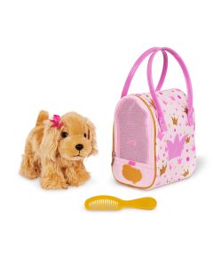 Battat Pucci - Pink Crown Glam Bag With Cocker Spaniel 570ST8433