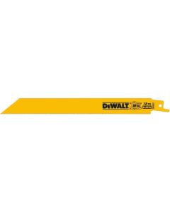 Dewalt 8" 18TPI Metal Cutting Bi-Metal Reciprocating Saw Blades 5PK DW4821