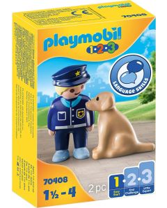 Playmobil 1.2.3 Police With Dog 70408
