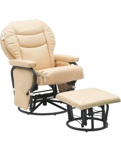 Big Day Furniture Glider Rocker Living Room Chair With Ottoman - Tan