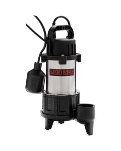 Red Lion 1 HP Stainless Steel Sump or Effluent Pump - Clog Resistant + Float Switch