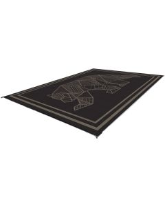 Kuma Bear Outdoor Mat 12' x 9' Black/Khaki