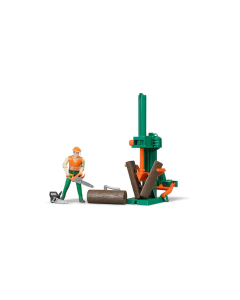 Bruder Bworld Log Splitter Set With Figure 62650