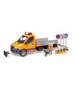 Bruder MB Sprinter Municipal With Light & Sound, Worker, And Accessories 02677