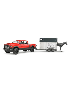 Bruder RAM 2500 Pick-Up Truck With Horse Trailer And Horse 02501