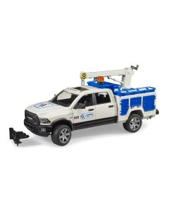 Bruder Ram Service Truck With Crane + Rotating Beacon Light 02509