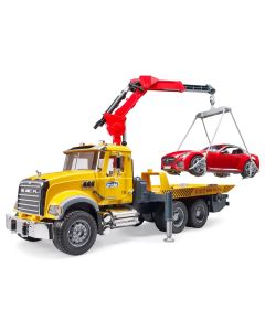 Bruder Mack Granite Tow Truck With Bruder Roadster 02829