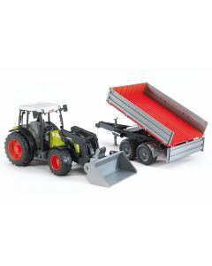 Bruder CLAAS Nectis 267 F With Frontloader and Trailer 02112