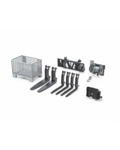 Bruder 02318 Frontloader Accessory: Box Pallet, Winch and Forklift
