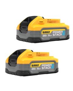 DEWALT POWERSTACK 20V MAX 5Ah Battery (2 Pack) DCBP520-2