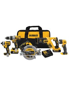 DEWALT 20V MAX XR Cordless Drill Combo Kit, Brushless, 5-Tool (DCK594P2)