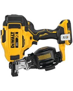 DeWALT DCN45RND1 20V 15 Degrees Lithium-Ion Cordless Coil Roofing Nailer Kit