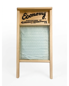 DAILYLIVE Economy Wooden Washboard Glass Scrubbing Surface 12 Inch x 23.5 Inch Handcrafted Made In Canada