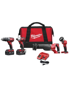 Milwaukee 2696-24 M18 Cordless Lithium-Ion 4 - Tool Combo Kit