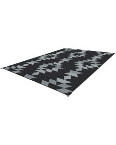 Kuma Monterrey Boho Outdoor Mat 9' x 9' Black/Grey