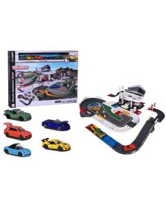 Majorette Porsche Deluxe Center With 5 Cars