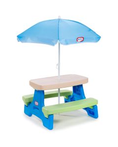 Little Tikes Easy Store Jr. Play Table With Umbrella - Blue/Green