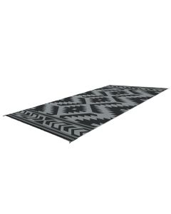 Kuma Sante Fe Boho Outdoor Mat 18' x 9' Black/Grey