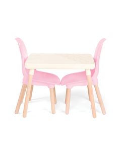 B.Spaces - Table & Pink Chairs Set