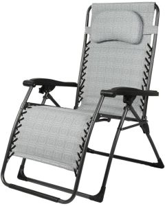 INSTYLE Outdoor Textilene Oversized Zero Gravity Camping Chair - Grey