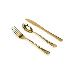 M Honor 150pc Gold Plastic Cutlery Set | La Crete Home Hardware-1