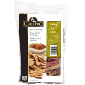 Grillpro Hickory Wood Chips for Grilling, Smoking Meat 2lbs