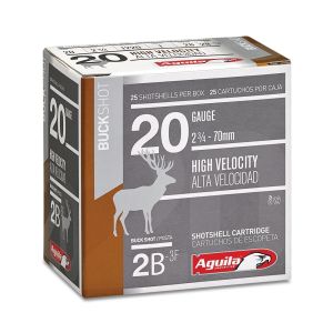 Aguila Ammunition 20GA 2-3/4" #2 Buckshot 1C2002BA