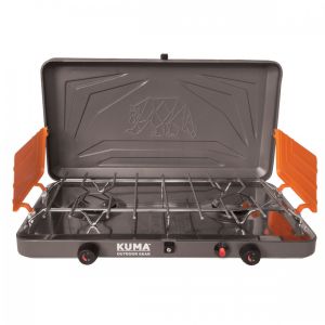 Kuma Deluxe 2-Burner Propane Stove - Graphite/Orange
