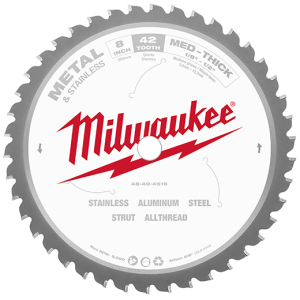 Milwaukee 8" Thin Metal & Stainless Cutting Circular Saw Blade 48-40-4520