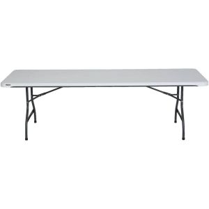 LIFETIME 96" x 30" Commercial White Rectangular Folding Table