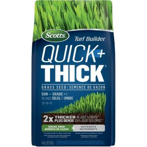 SCOTTS Turf Builder Quick+Thick Grass Seed - Sun and Shade Mix, 4 kg