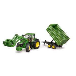 Bruder John Deere 7R 350 With Front Loader And Tipping Trailer 09828