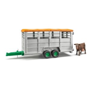 Bruder Livestock Trailer with One Cow 02227