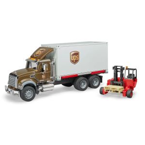 Bruder 02828 MACK Granite UPS Logistics Truck and Forklift-1