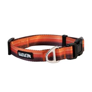 Kuma Backtrack Dog Collar - Orange/Brown - Large