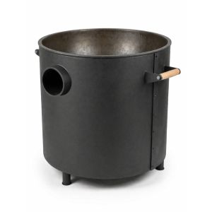 Large 20 Gallon Cauldron with Skirted Base, Cast Iron Construction