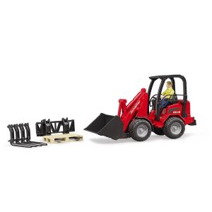 Bruder 02191 Schaeffer Compact Loader 2034 with Figure and Accessories