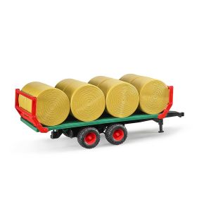 Bruder 02220 Bale Transport Trailer with 8 Round Bales-1