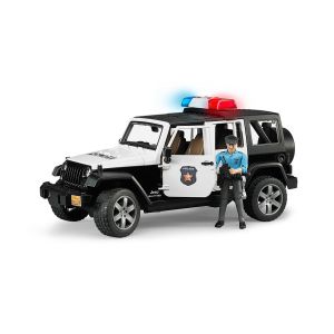 Bruder 02526 Jeep Rubicon Police Car & Light Skin Policeman