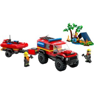 LEGO CITY 4x4 Fire Truck With Rescue Boat 301 Pieces 60412