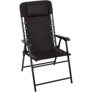 INSTYLE Fabric High Back Folding Chair - Black