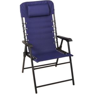 INSTYLE Fabric High Back Folding Chair - Navy Blue